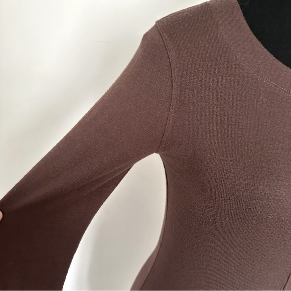 Sz S Aritzia WILFRED FREE Longsleeve Midi Dress - Picture 2 of 6